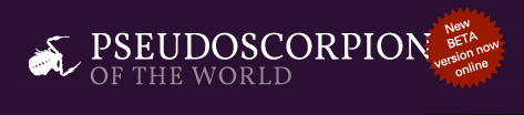 Pseudoscorpions Catalogue